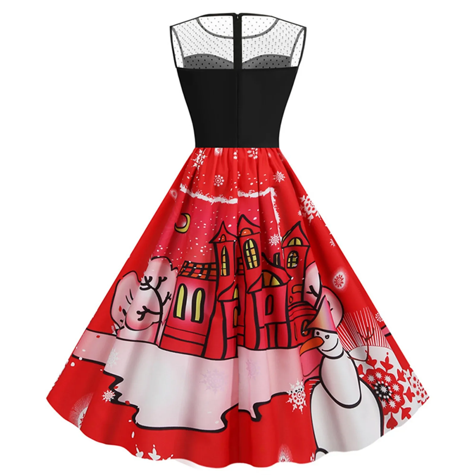 2023 Elegant Dress Womens Sleeveless Mesh Panel Dress Slim Fit Swing Sleeveless Dress Christmas Dress vestido navidad mujer
2023 Elegant Dress Womens Sleeveless Mesh Panel Dress Slim Fit Swing Sleeveless Dress Christmas Dress vestido navidad mujer