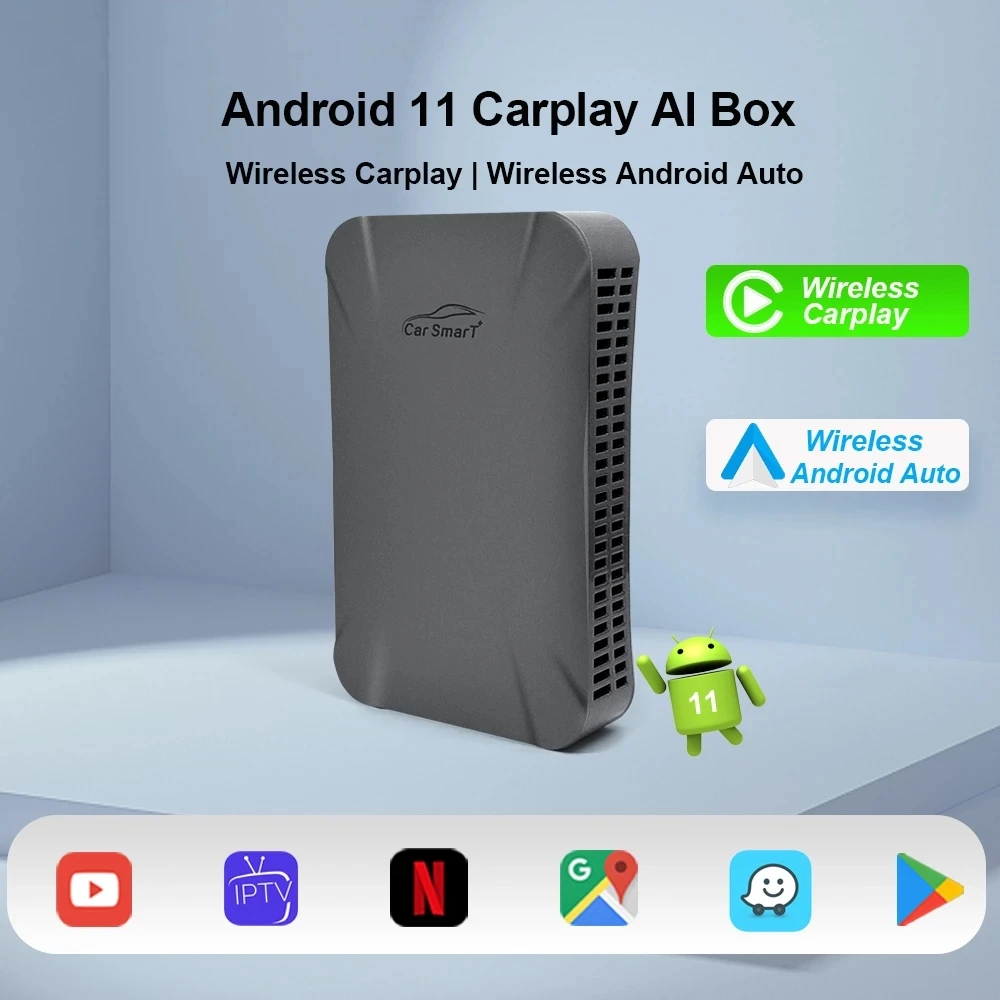 Android 11 CarPlay Ai Box беспроводной воспроизведение автомобиля Android Авто 4 + 64 ГБ Netflix YouTube сдвоенный экран для Peugeot Audi Mercedes Nissan KIA
Android 11 CarPlay Ai Box беспроводной воспроизведение автомобиля Android Авто 4 + 64 ГБ Netflix YouTube сдвоенный экран для Peugeot Audi Mercedes Nissan KIA