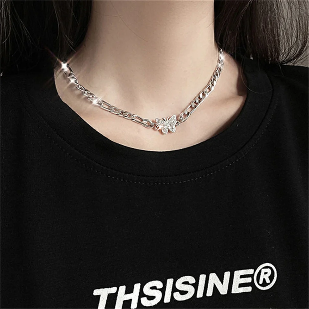 Diamond Butterfly Stainless Steel Necklace Girl's hip Hop Punk Choker Accessories For Men Women Jewelry Gift
Diamond Butterfly Stainless Steel Necklace Girl's hip Hop Punk Choker Accessories For Men Women Jewelry Gift