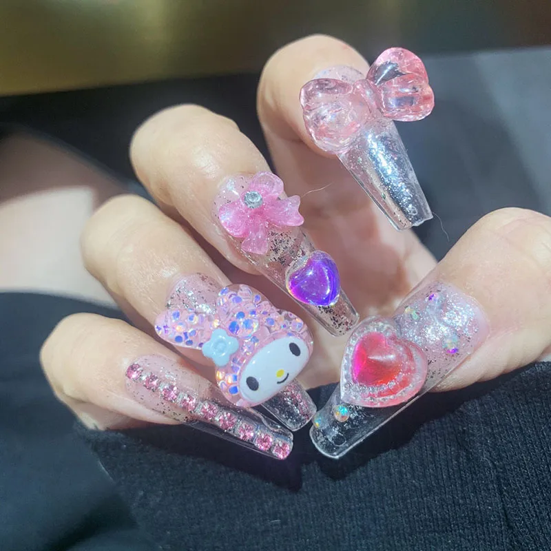 Kawaii Sanrios наклейки для ногтей мультфильм Kirby HelloKittys My Melody панк стиль Многоразовые красивые ногти ручной работы на заказ
Kawaii Sanrios наклейки для ногтей мультфильм Kirby HelloKittys My Melody панк стиль Многоразовые красивые ногти ручной работы на заказ