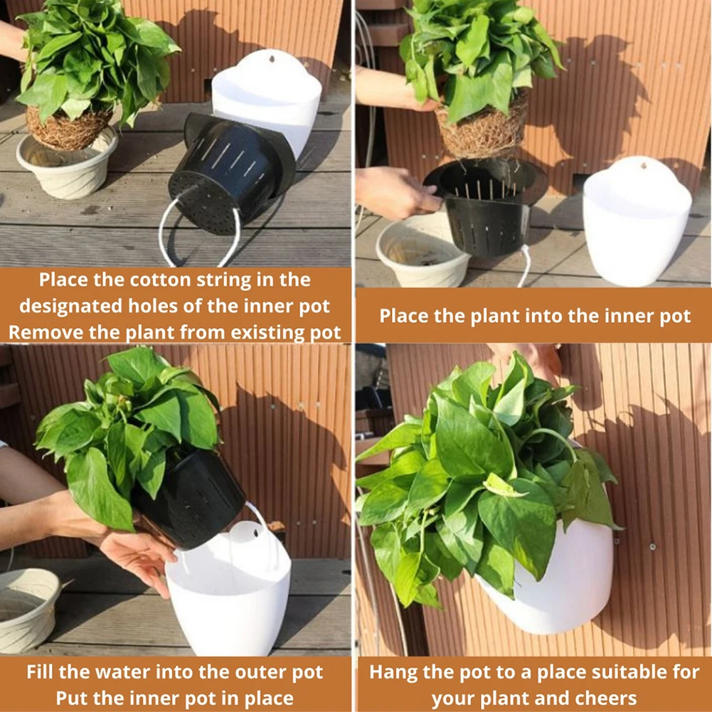 1PC Auto Self Watering Hanging Plastic Flower Pot Layers Gardening Wall Plant Care Soil Accessories Baskets Pots Window
1PC Auto Self Watering Hanging Plastic Flower Pot Layers Gardening Wall Plant Care Soil Accessories Baskets Pots Window