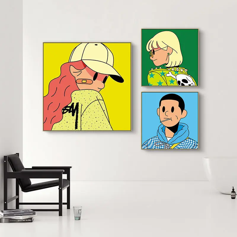 Trendy Illustration Fresh Literature and Art Niche Ins Hanging Painting Girly Bedroom Anime Poster Living Room Decoration Canvas
Trendy Illustration Fresh Literature and Art Niche Ins Hanging Painting Girly Bedroom Anime Poster Living Room Decoration Canvas
