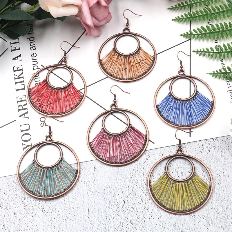 Ethnic Boho Large Round Shape Strings Dangle Drop Earrings for Women Female Fashion Earrings Hanging Jewelry Accessories
Ethnic Boho Large Round Shape Strings Dangle Drop Earrings for Women Female Fashion Earrings Hanging Jewelry Accessories