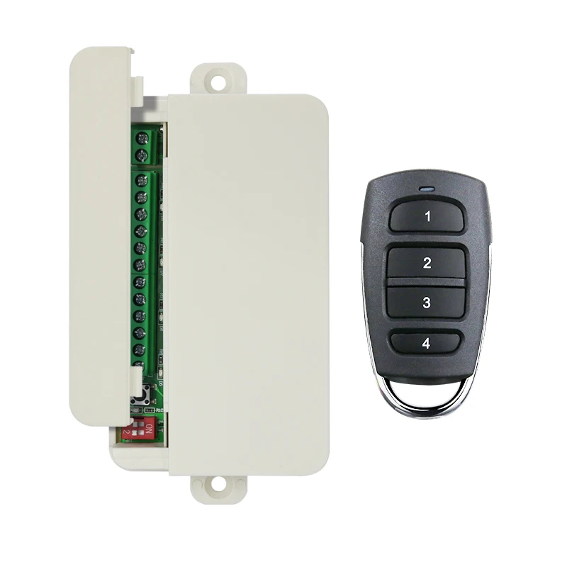 AC 220v 4 CH RF Wireless Remote Control switch Receiver transmitter electric door/Fan/garage door 433mhz
AC 220v 4 CH RF Wireless Remote Control switch Receiver transmitter electric door/Fan/garage door 433mhz
