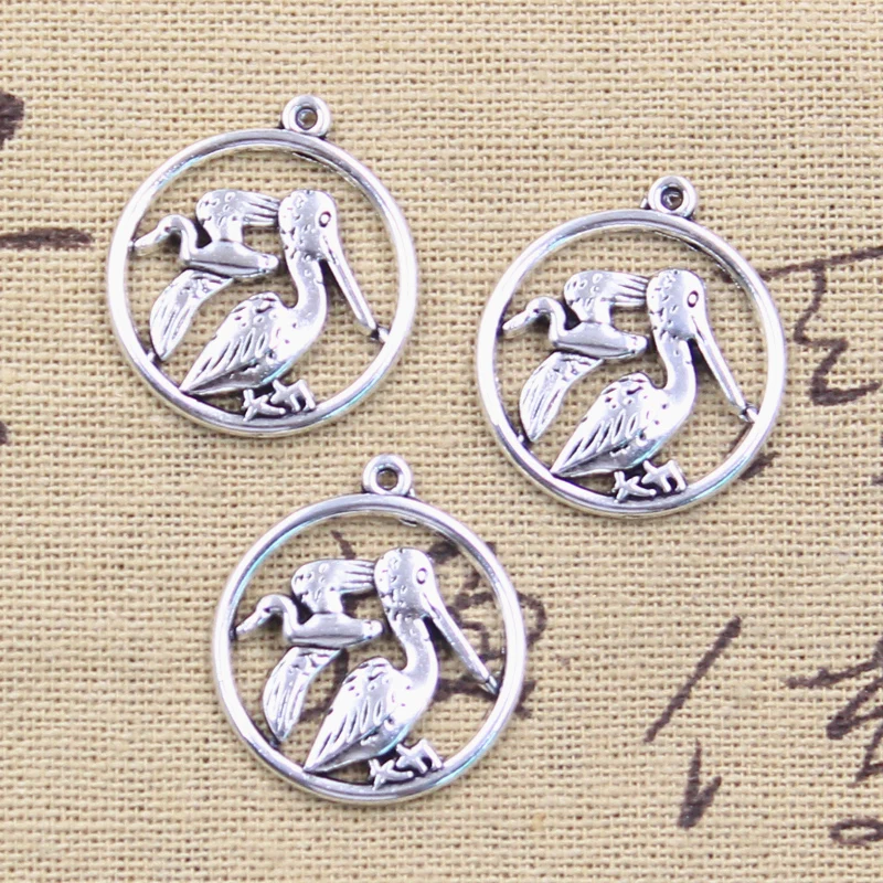 12pcs Charms Bird Crane 24x22mm Antique Silver Color Pendants Making DIY Handmade Tibetan Finding Jewelry
12pcs Charms Bird Crane 24x22mm Antique Silver Color Pendants Making DIY Handmade Tibetan Finding Jewelry