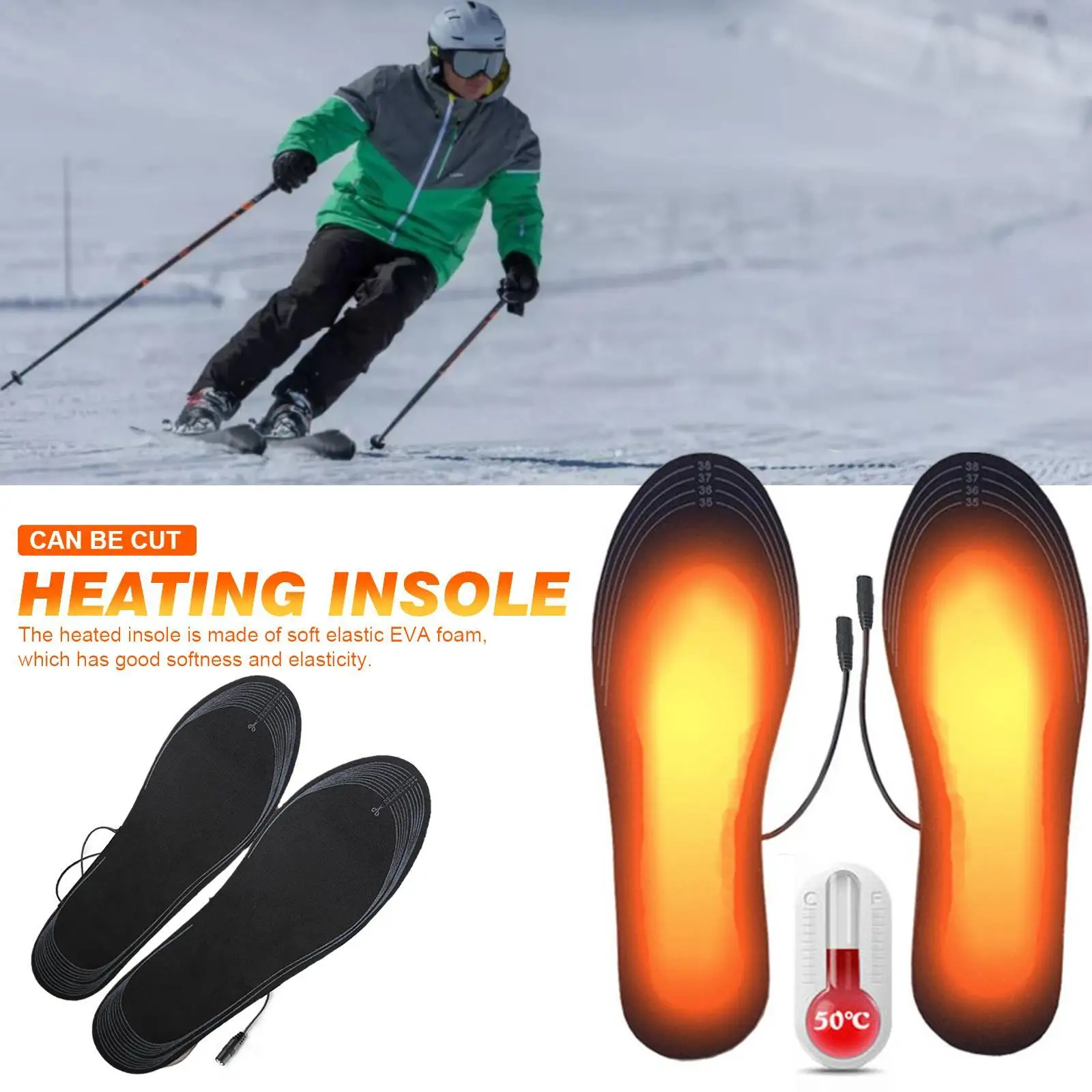 USB Heated Shoe Insoles Electric Foot Warming Pad Feet Warmer Sock Pad Winter Outdoor Sports Heating Winter Warm Cushion
USB Heated Shoe Insoles Electric Foot Warming Pad Feet Warmer Sock Pad Winter Outdoor Sports Heating Winter Warm Cushion