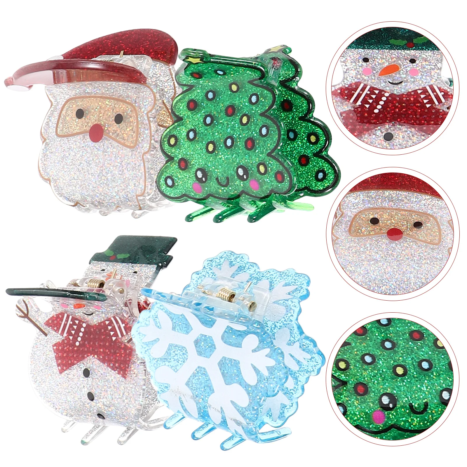 4pcs Small Hair Clips Christmas Party Claw Clips Holiday Hair Styling Accessories 
4pcs Small Hair Clips Christmas Party Claw Clips Holiday Hair Styling Accessories