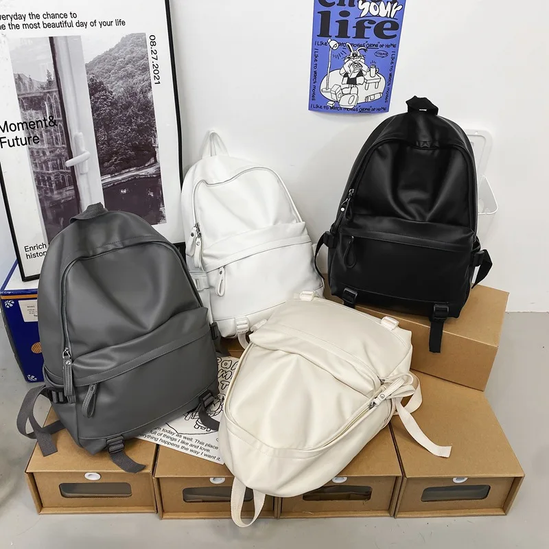 2022 college student schoolbag Korean version simple daily solid color front pocket backpack
2022 college student schoolbag Korean version simple daily solid color front pocket backpack