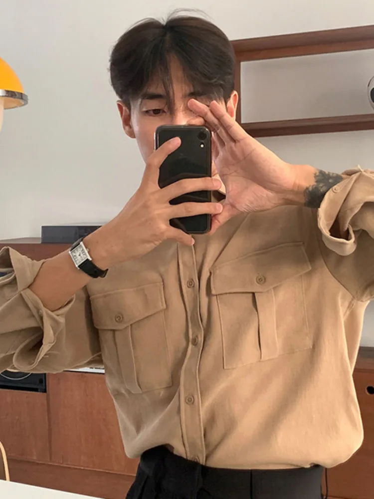 SYUHGFA Korean Chic Multi Pocket Men's Shirt Spring Loose Trendy Casual Solid Color Long Sleeve Shirts Lapel Top 2023 New
SYUHGFA Korean Chic Multi Pocket Men's Shirt Spring Loose Trendy Casual Solid Color Long Sleeve Shirts Lapel Top 2023 New