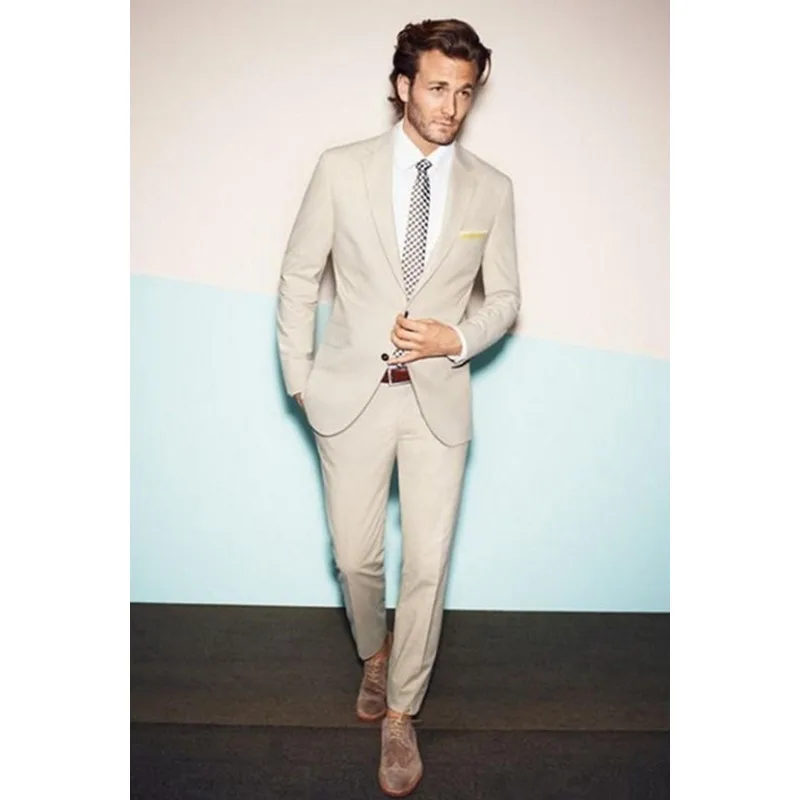 New 2022 Custom Made Beige Wedding Tuxedos ( Jacket+Pants) Cheap Real Image Formal Groomsmen Groom Men Suit Regular Mens Suits
New 2022 Custom Made Beige Wedding Tuxedos ( Jacket+Pants) Cheap Real Image Formal Groomsmen Groom Men Suit Regular Mens Suits