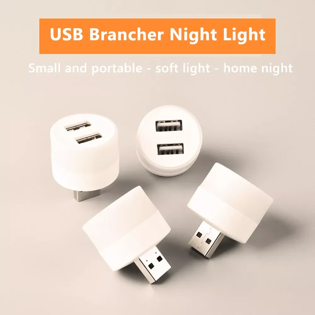 Plug Lamp 1-to-2 USB Splitter Power Charging Small Book Lamps LED Eye Protection Reading Light Small Round Night Lights
Plug Lamp 1-to-2 USB Splitter Power Charging Small Book Lamps LED Eye Protection Reading Light Small Round Night Lights