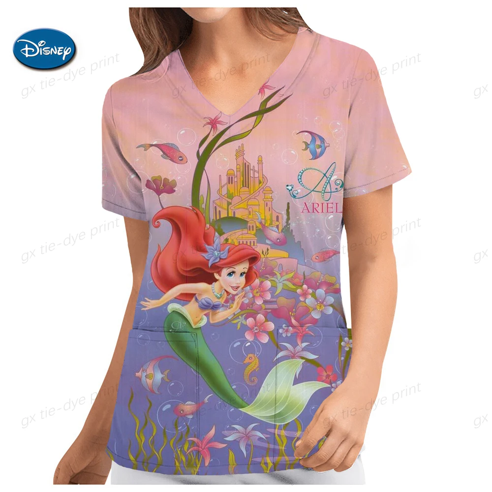 Disney Fairy Princess Printed Medical Uniform Women's Nurse Clinical Uniform Dentist Work Shirt Veterinary Spa Scrub Tops 
Disney Fairy Princess Printed Medical Uniform Women's Nurse Clinical Uniform Dentist Work Shirt Veterinary Spa Scrub Tops