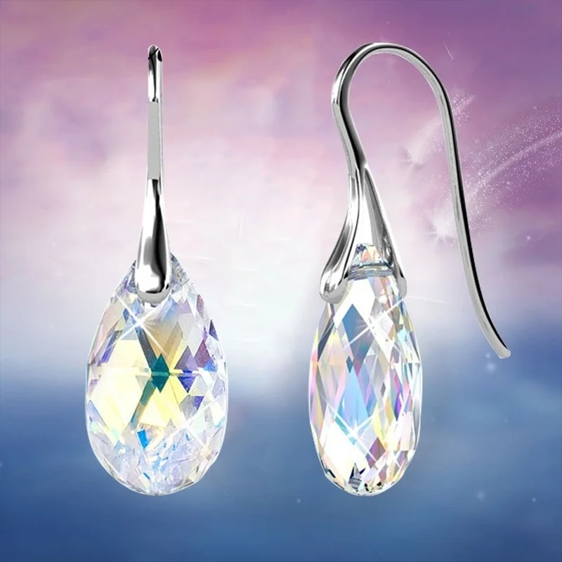 Elegant Colorful Crystal Earring for Women Bridal Wedding Drop Earring Romantic Anniversary Gift Earring Trendy Jewelry kolczyki
Elegant Colorful Crystal Earring for Women Bridal Wedding Drop Earring Romantic Anniversary Gift Earring Trendy Jewelry kolczyki