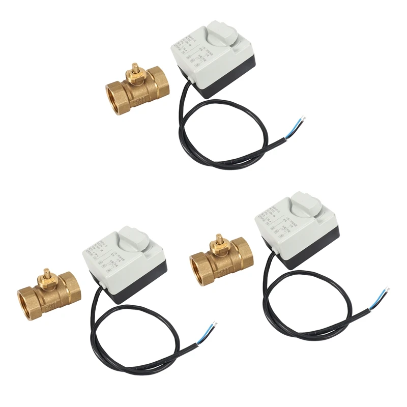 3X Ac220V Dn25 2 Way 3 Wires Motorized Ball Valve Electric Actuator with Manual Switch
3X Ac220V Dn25 2 Way 3 Wires Motorized Ball Valve Electric Actuator with Manual Switch