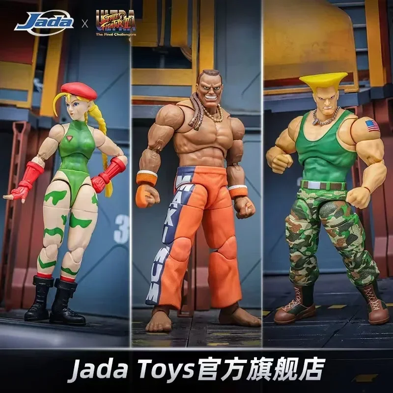 Новинка в наличии оригинальная фигурка аниме Jada Street Fighter 6 15 см Cammy White Guile Dee Jay