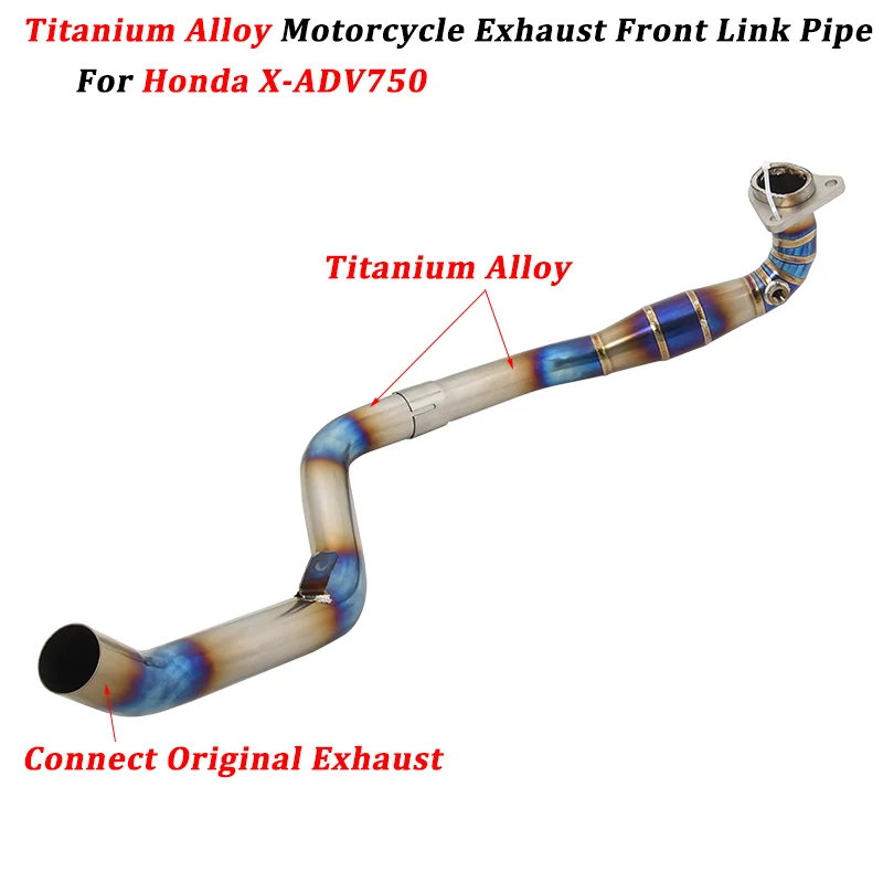 

Motorcycle Exhaust System Escape Modified Titanium Alloy Front Pipe Link Original Muffler For Honda XADV750 X ADV750 ADV 750