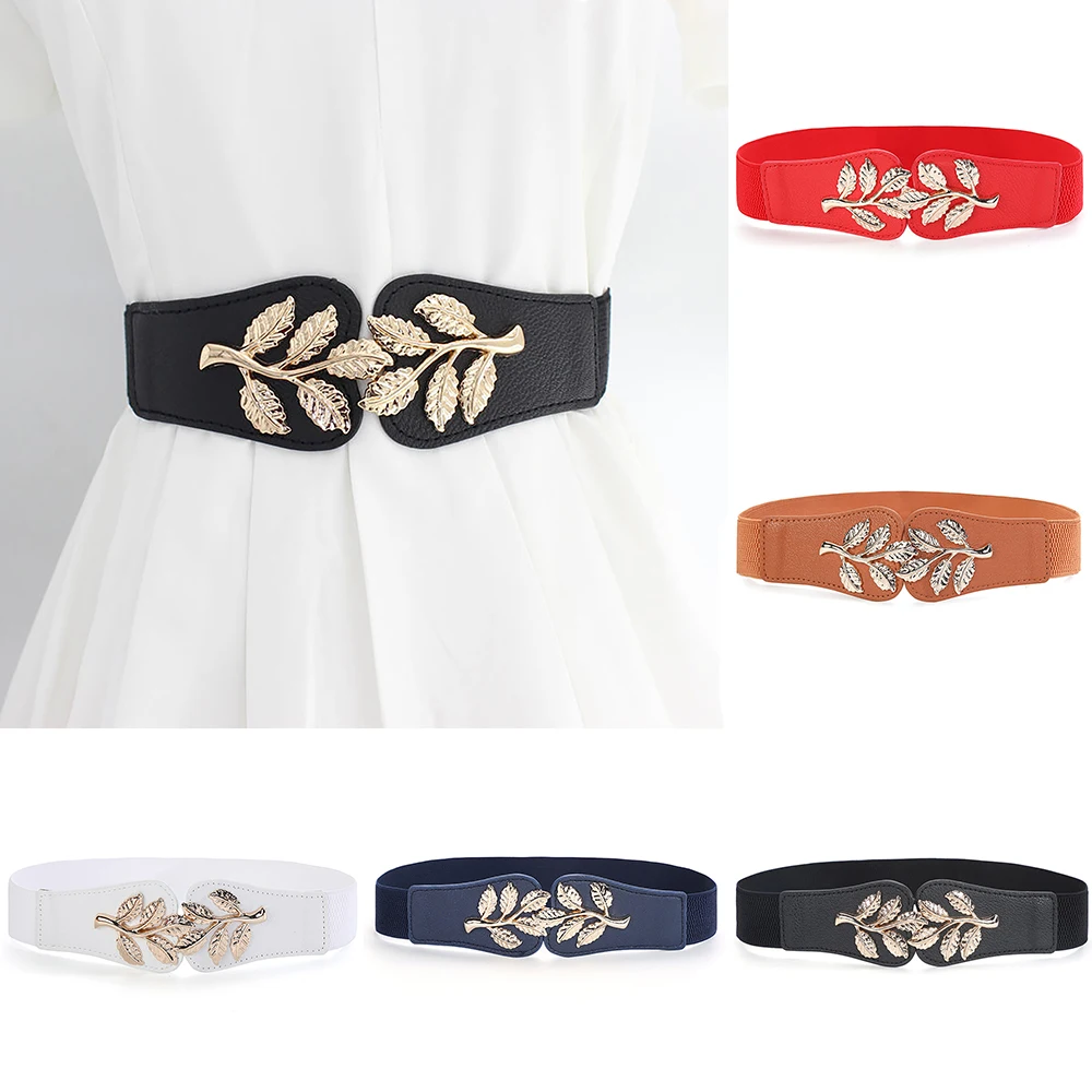 New Ladies Elastic Waist Wide Girdle Women Stretch Skirt Decorated Gold Leaf Fashion Korean Dress Down Jacket Cotton Coat Belt
New Ladies Elastic Waist Wide Girdle Women Stretch Skirt Decorated Gold Leaf Fashion Korean Dress Down Jacket Cotton Coat Belt