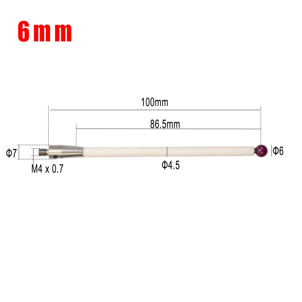 Stylus CMM Touch Probe Tool 100mm 150mm M4 Repair Tungsten Steel 6.0mm Accessories Ceramic For (EDM) Processes
Stylus CMM Touch Probe Tool 100mm 150mm M4 Repair Tungsten Steel 6.0mm Accessories Ceramic For (EDM) Processes