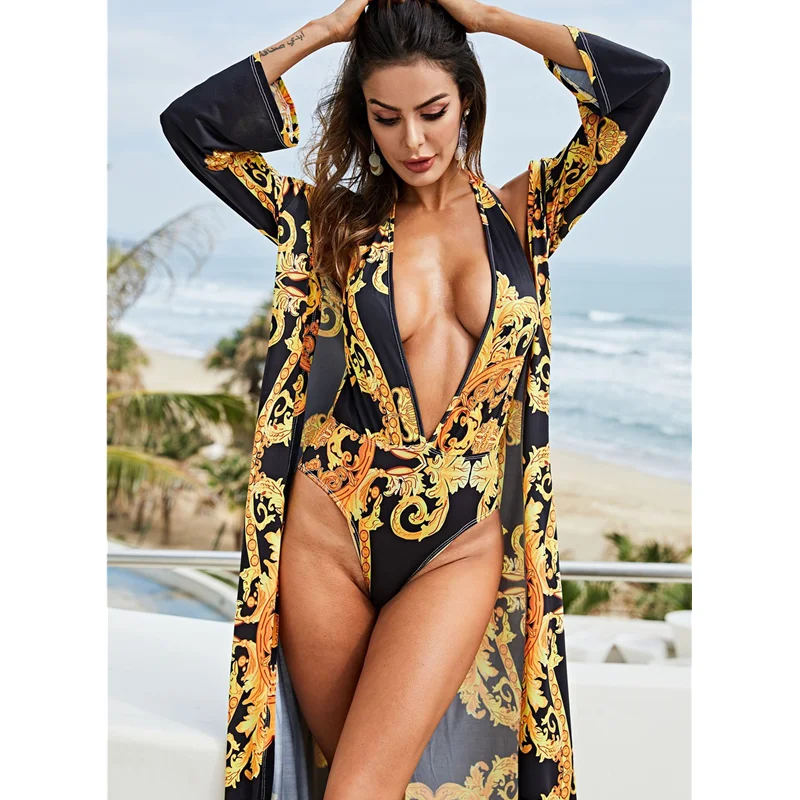 2 Pieces Sets 1 Kimono + 1 Swimsuit Female Bodysuits Monokini Sexy Bodysuit Print Bathing Suit Female Beachwear Backless Swim
2 Pieces Sets 1 Kimono + 1 Swimsuit Female Bodysuits Monokini Sexy Bodysuit Print Bathing Suit Female Beachwear Backless Swim