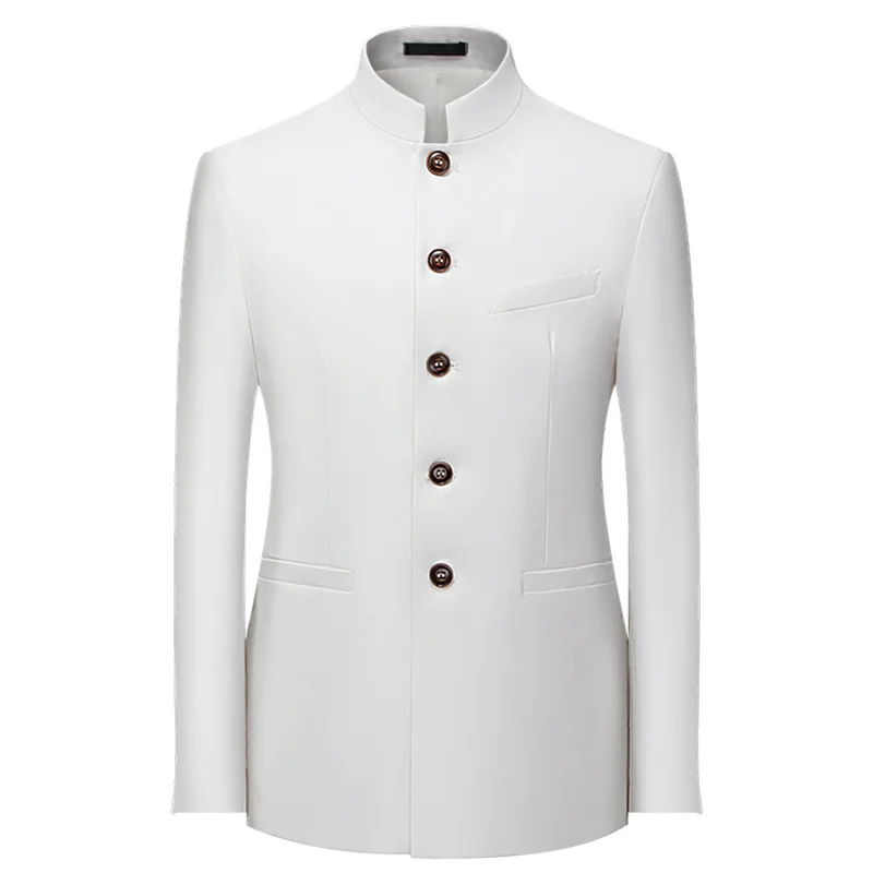 Causal Blazer Coats Men Stand Collar Solid Color Suit Jacket Mens Blazers Fashion Slim Fit Chinese Style Wedding Coats Plus Size
Causal Blazer Coats Men Stand Collar Solid Color Suit Jacket Mens Blazers Fashion Slim Fit Chinese Style Wedding Coats Plus Size