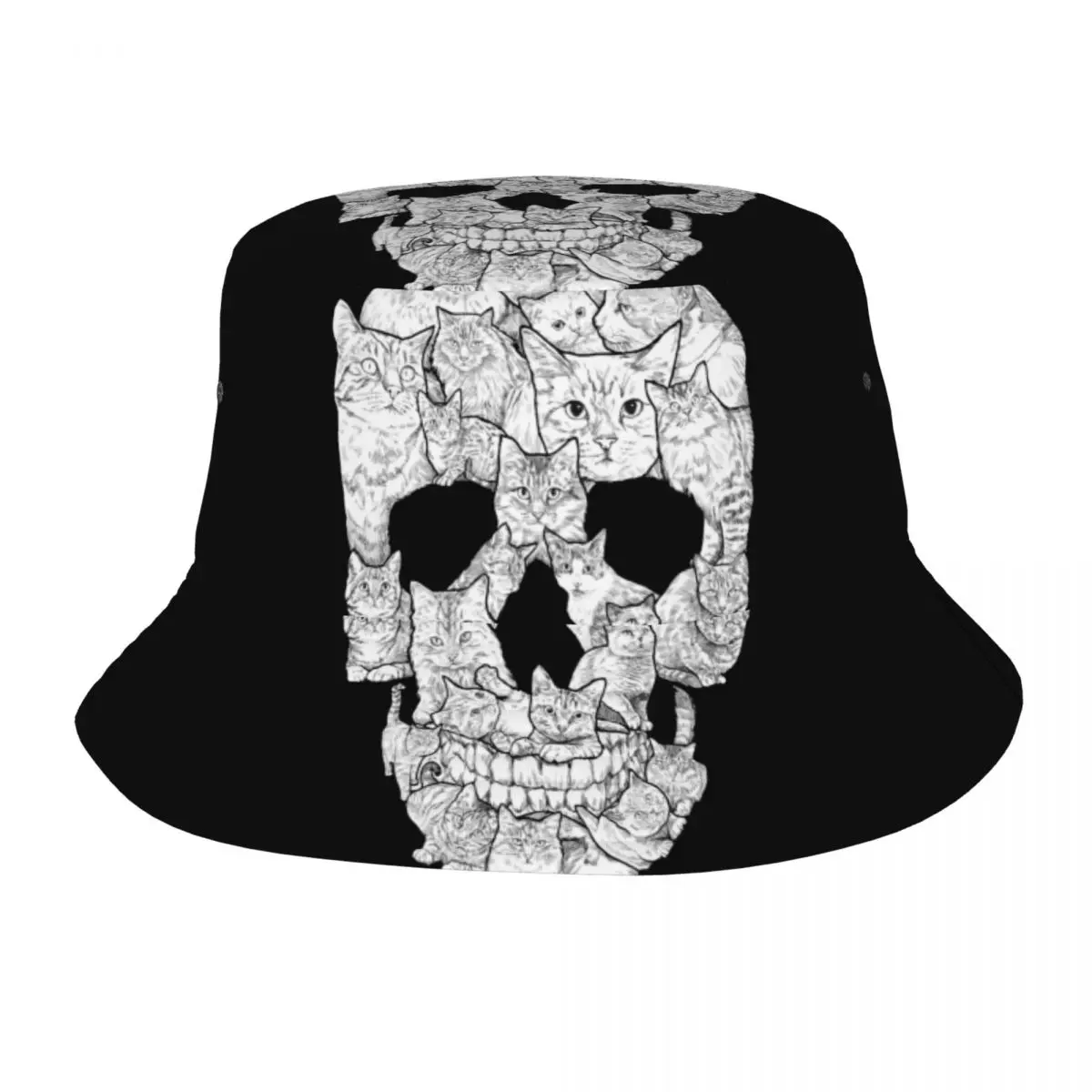 Головной убор Женский легкий, уличная Панама с котом, черепом, ужасом, для рыбалки, летняя 
Головной убор Женский легкий, уличная Панама с котом, черепом, ужасом, для рыбалки, летняя