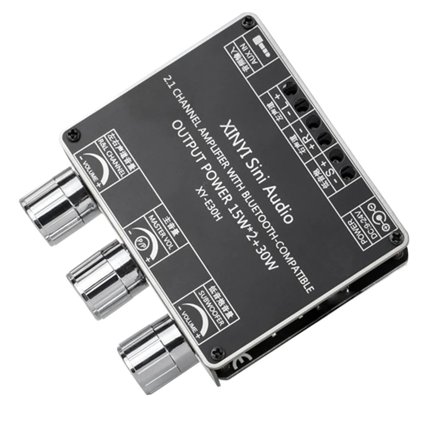 XY-E30H 2.1 Channel Bluetooth Audio Power Amplifier Board Module High and Low Bass Subwoofer App
XY-E30H 2.1 Channel Bluetooth Audio Power Amplifier Board Module High and Low Bass Subwoofer App