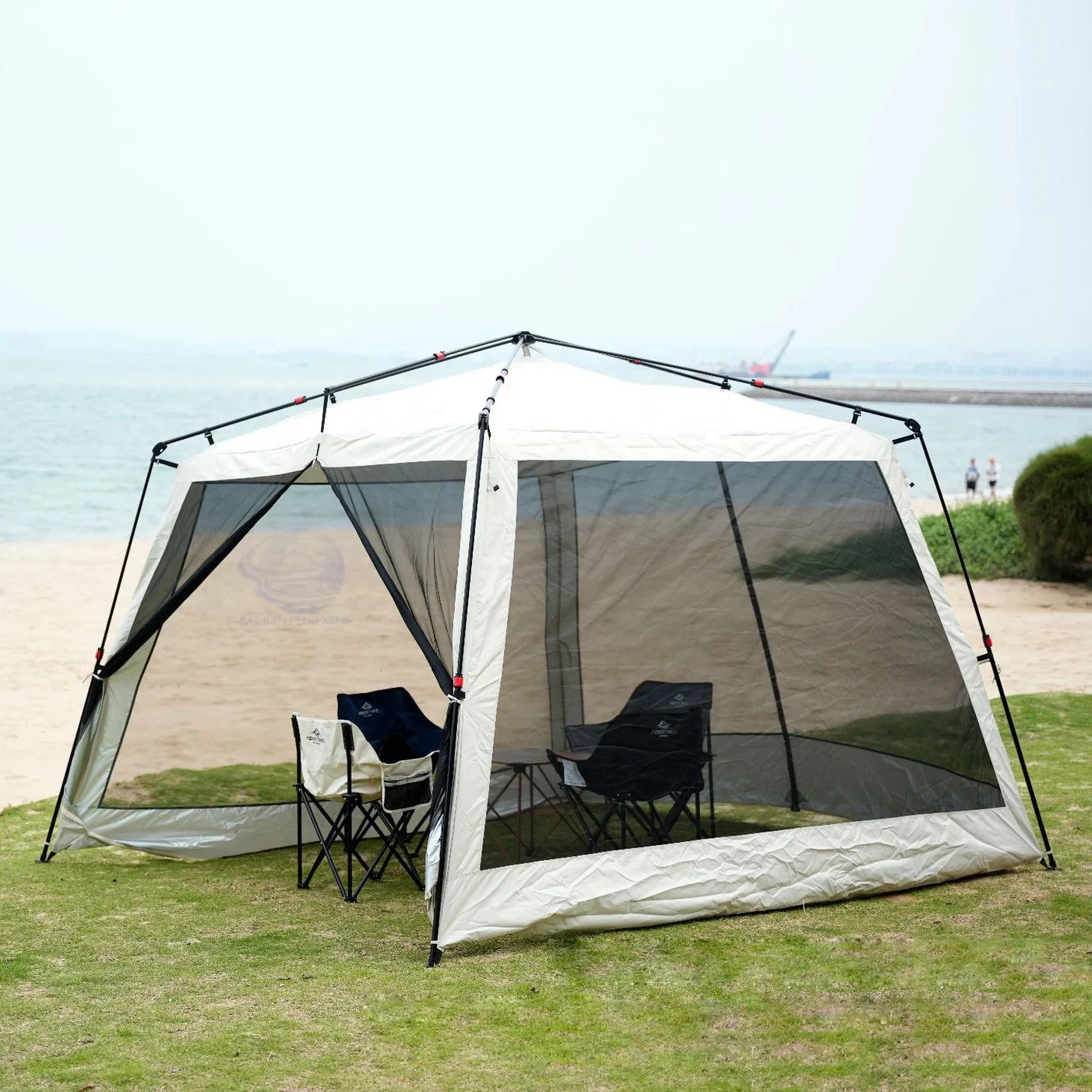 

Портативная складная палатка для весеннего отдыха, парка для пикника, наружная 4-сторонняя сетка, отличная вентиляция, искусственная Автоматическая палатка для кемпинга