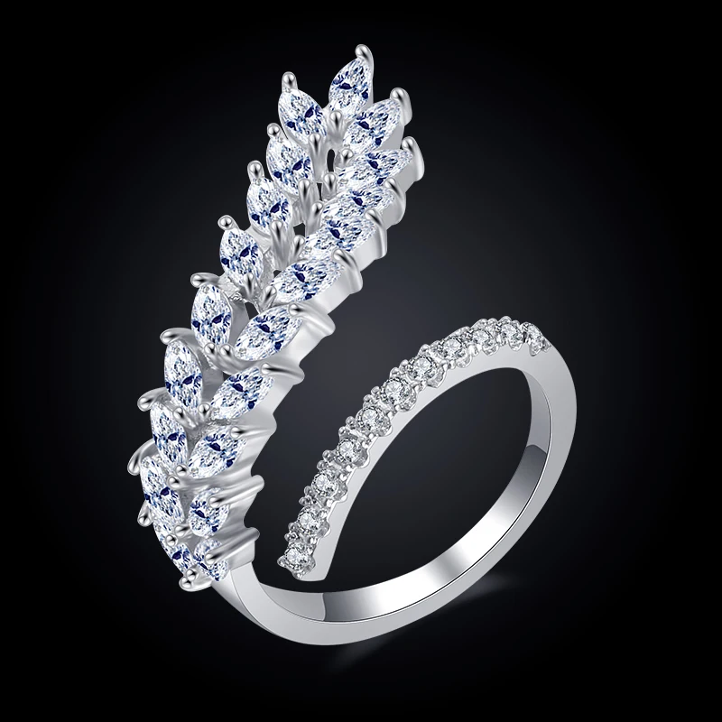 Fashion Exquisite Eternity Ring Elegant Leaf Zircon Rings for Women Romantic Bridesmaid Wedding Jewelry Engagement Party Gifts
Fashion Exquisite Eternity Ring Elegant Leaf Zircon Rings for Women Romantic Bridesmaid Wedding Jewelry Engagement Party Gifts