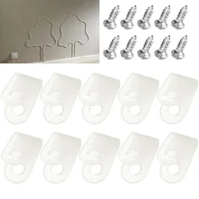 100Pcs Electric Project Use R-type Wire Holder 33mm Cable Clamp Line Clip for House Office Arrangement of Wire with Screws