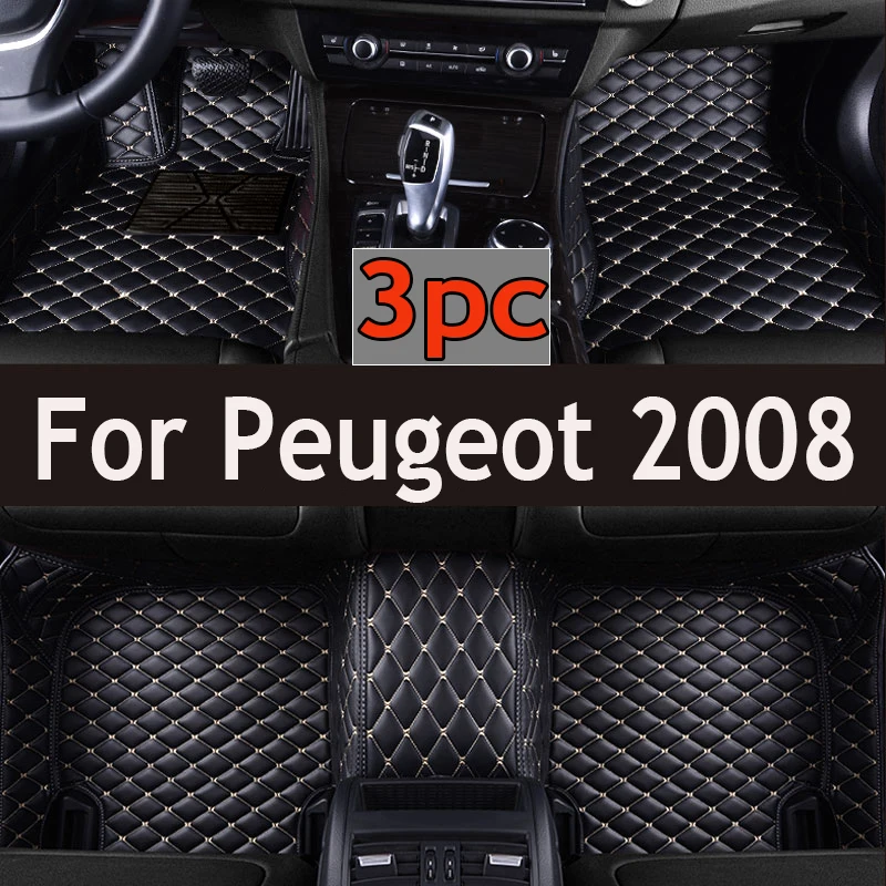 

Автомобильные коврики для Peugeot 2008 P24 2020 2021 2022, роскошные кожаные коврики, прочные коврики, комплект противогрязных ковриков, автомобильные аксессуары