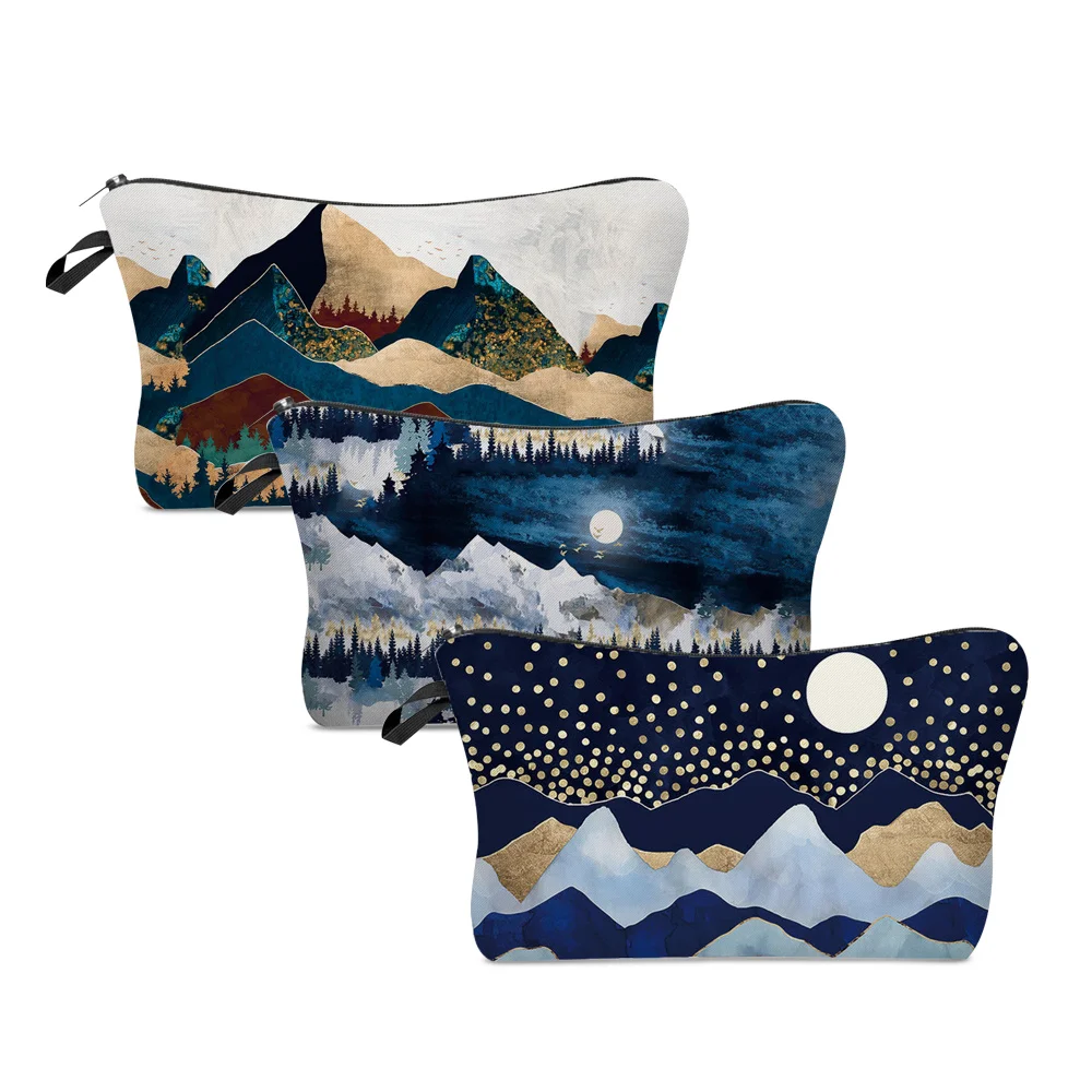 Women Portable Cosmetic Bags Mountains Print Wash Bag Pouch Travel Storage Zip Toiletries Organizer Female Pocket Money Bag
Women Portable Cosmetic Bags Mountains Print Wash Bag Pouch Travel Storage Zip Toiletries Organizer Female Pocket Money Bag