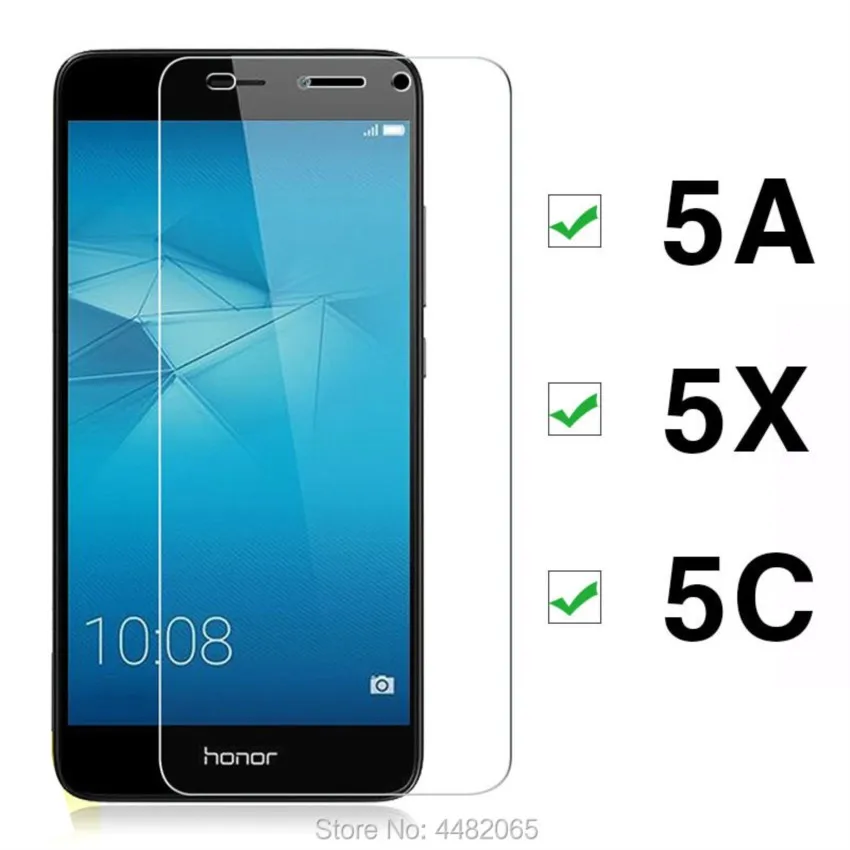 2 шт. защитное стекло прозрачное для Honor 5c huawei 5x 5a закаленное 5 c x пленка защитная
