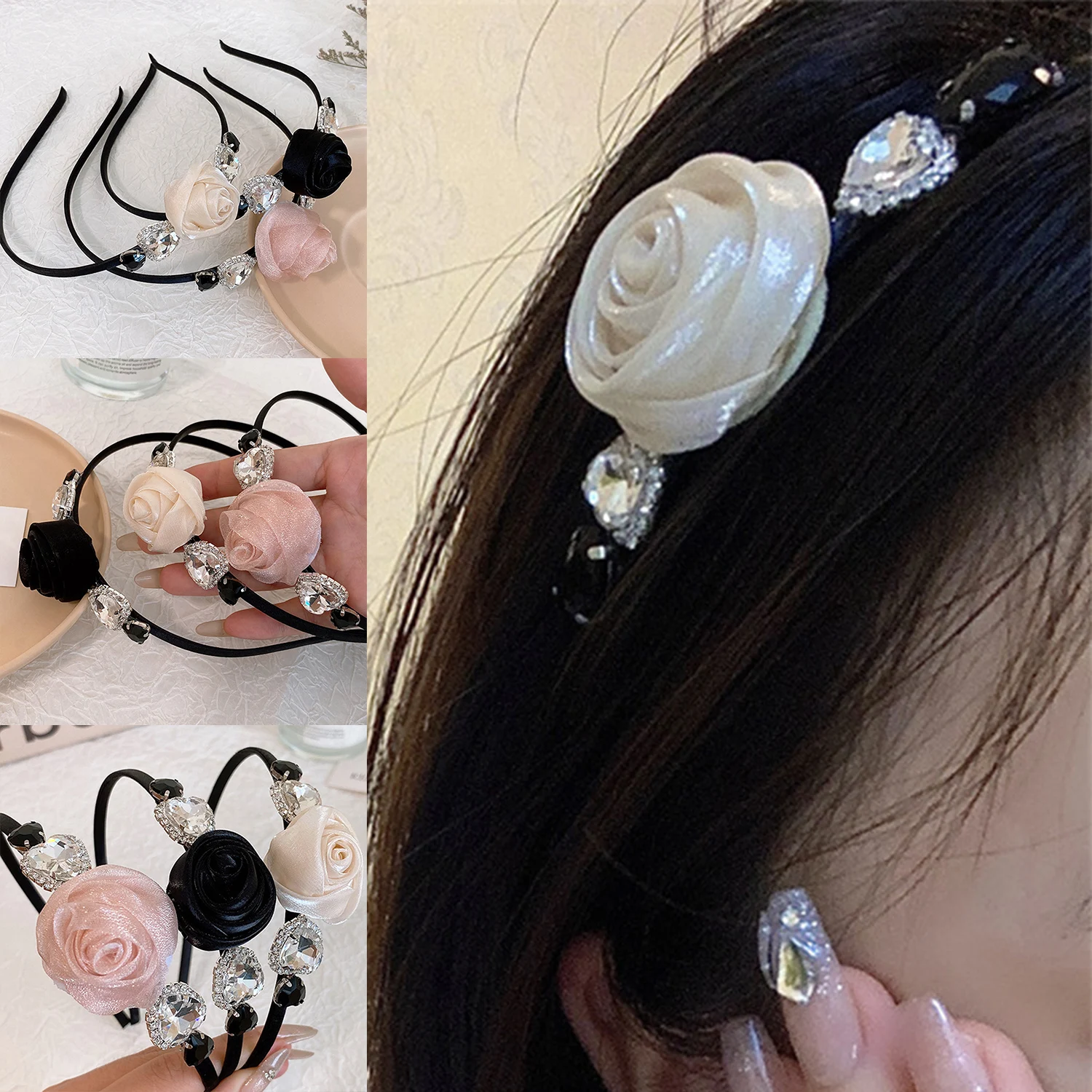 2023 Fashion Hair Hoop Hair Bands For Women Girls Gauze Rose Crystal Headbands Designer Thin Hairband Hair Accessories Headwear
2023 Fashion Hair Hoop Hair Bands For Women Girls Gauze Rose Crystal Headbands Designer Thin Hairband Hair Accessories Headwear