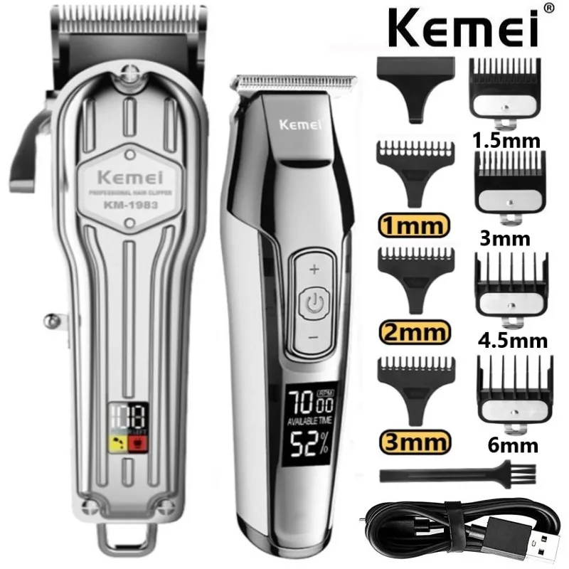 Профессиональная машинка для стрижки волос Kemei, триммер для мужчин, перезаряжаемый светодиодный триммер для волос, машинка для стрижки воло... 
Профессиональная машинка для стрижки волос Kemei, триммер для мужчин, перезаряжаемый светодиодный триммер для волос, машинка для стрижки воло...