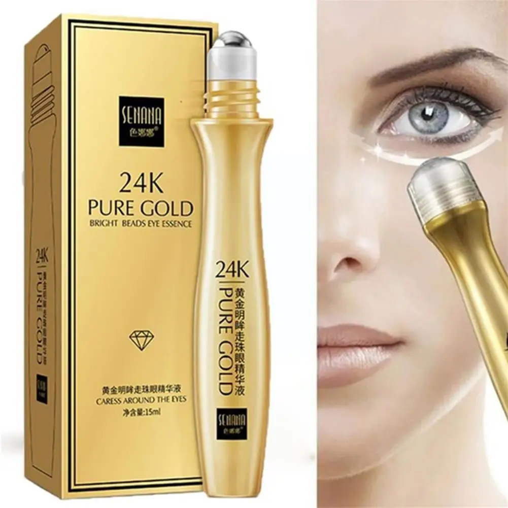 24K Gold Bright Eye Roller Eye Cream Hydrating Moisturizing Circles Removal Serum Eye 15ml Anti-Puffines Dark Care Eye R7N2
24K Gold Bright Eye Roller Eye Cream Hydrating Moisturizing Circles Removal Serum Eye 15ml Anti-Puffines Dark Care Eye R7N2