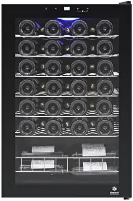 VT-48 TS 48 Bottle Cooler Refrigerator, Freestanding Wine Fridge with Touch Screen Adjustable Temperature Control, Dual-Paned Gl
VT-48 TS 48 Bottle Cooler Refrigerator, Freestanding Wine Fridge with Touch Screen Adjustable Temperature Control, Dual-Paned Gl