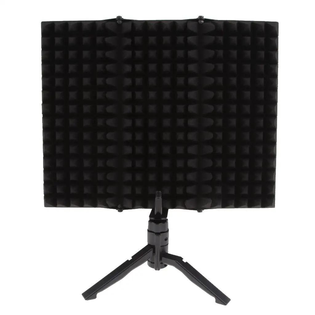 Foldable Microphone Acoustic Isolation Shield with Stand, Acoustic Foams Panel Studio Recording Microphone Accessory
Foldable Microphone Acoustic Isolation Shield with Stand, Acoustic Foams Panel Studio Recording Microphone Accessory
