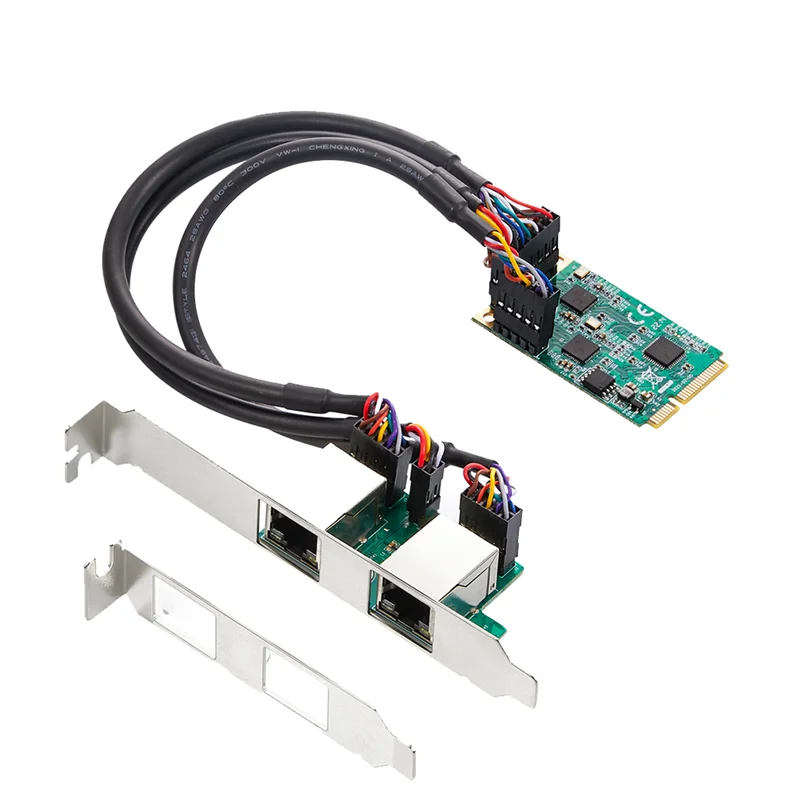 Сетевая карта Mini PCIe на RJ45, 2,5 ГГц, два порта, 2500 Мбит/с, Mini PCI Express, NIC Lan-карта для чипсета Realtek 8125B
Сетевая карта Mini PCIe на RJ45, 2,5 ГГц, два порта, 2500 Мбит/с, Mini PCI Express, NIC Lan-карта для чипсета Realtek 8125B