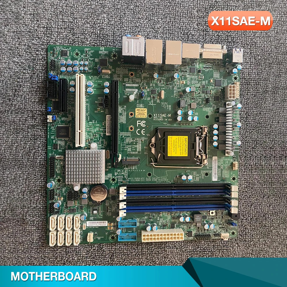

X11SAE-M For Supermicro Motherboard LGA1151 C236 Chipset Xeon E3-1200 v5/v6 6th/7th Gen Core i7/i5/i3 Series