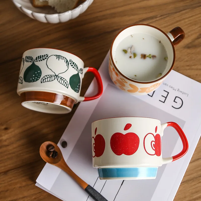 300ml Ceramic Ear Hanging Coffee Mug Underglaze Colored Breakfast Milk Oatmeal Cup Japanese Retro Style Lovers Mug Stackable
300ml Ceramic Ear Hanging Coffee Mug Underglaze Colored Breakfast Milk Oatmeal Cup Japanese Retro Style Lovers Mug Stackable