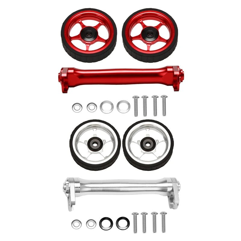 2Set Folding Bike Widen Wheel & Telescopic Rod Extension Bar For Brompton Rear Cargo Rack Telescopic Rod,Silver & Red
2Set Folding Bike Widen Wheel & Telescopic Rod Extension Bar For Brompton Rear Cargo Rack Telescopic Rod,Silver & Red