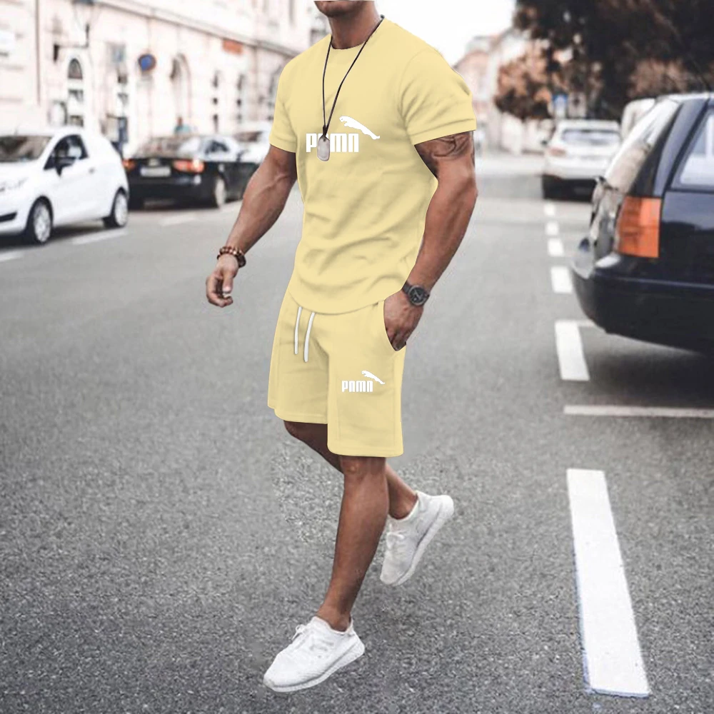 Men's Summer Sets Gradient ColorTrend Short Sleeve T Shirt Trousers 2Pcs Suits 3D Print Oversized Clothing Streetwear Joogers
Men's Summer Sets Gradient ColorTrend Short Sleeve T Shirt Trousers 2Pcs Suits 3D Print Oversized Clothing Streetwear Joogers