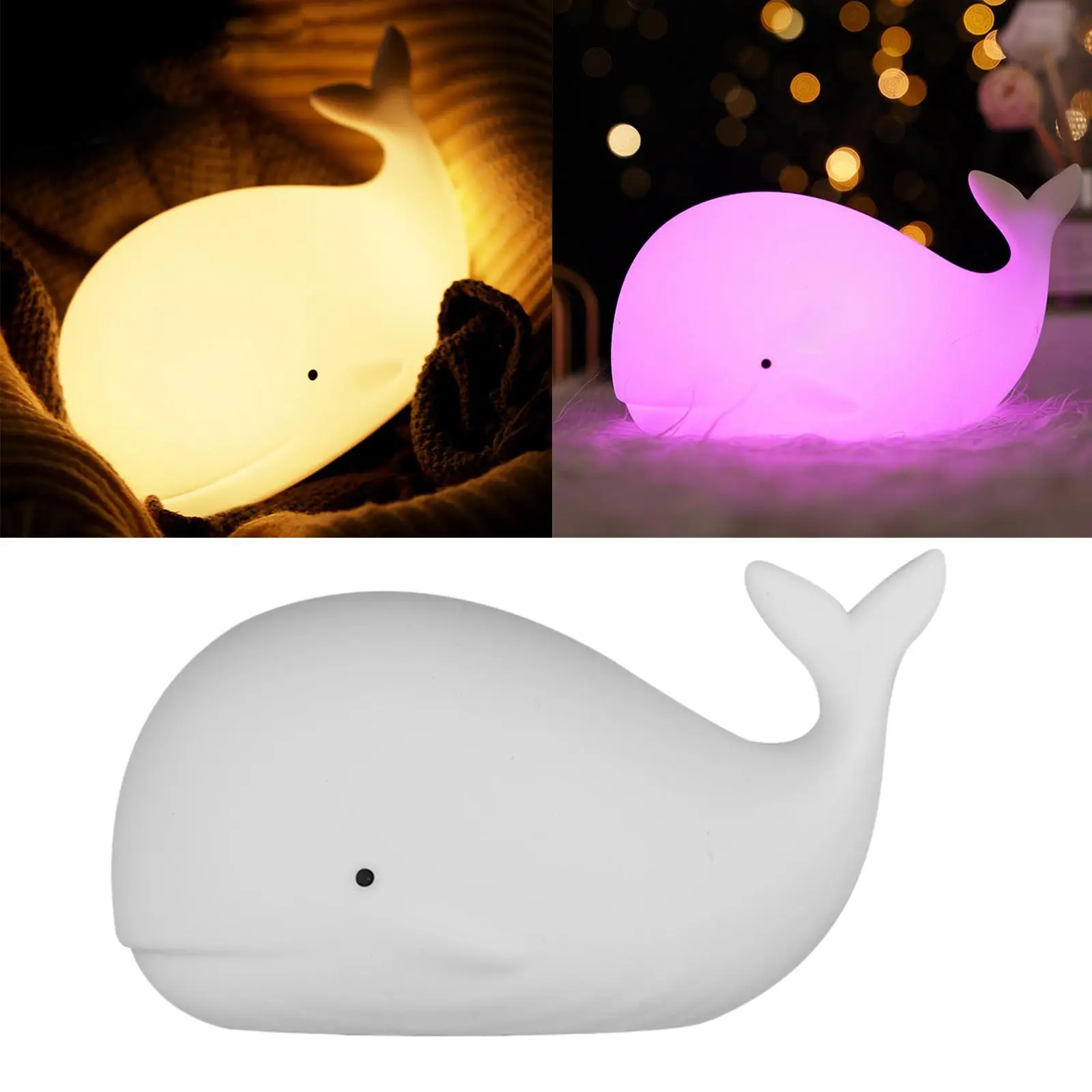 Lovely Whale Night Light for Kids Tap Control with 7 LED Colors Changing LED Desk Lamp Rechargeable for Teens Nursery Toddler
Lovely Whale Night Light for Kids Tap Control with 7 LED Colors Changing LED Desk Lamp Rechargeable for Teens Nursery Toddler