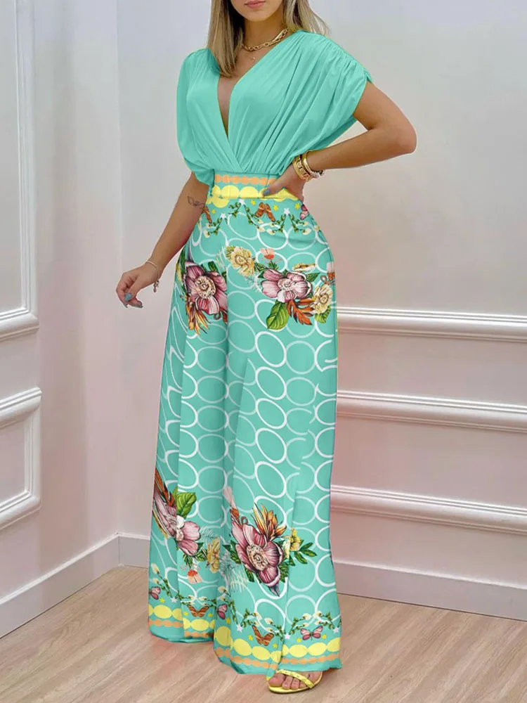 Elegant Office Lady Commute V-Neck Blouses Tops + High Waist Printed Straight Pants Suit Women Fashion Two Piece Set Summer 2022
Elegant Office Lady Commute V-Neck Blouses Tops + High Waist Printed Straight Pants Suit Women Fashion Two Piece Set Summer 2022