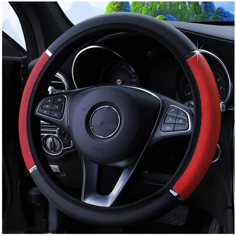 38CM Car Steering Wheel Cover Auto Steering Wheel Braid On The Steering Wheel Cover Universal Car Accessories
38CM Car Steering Wheel Cover Auto Steering Wheel Braid On The Steering Wheel Cover Universal Car Accessories
