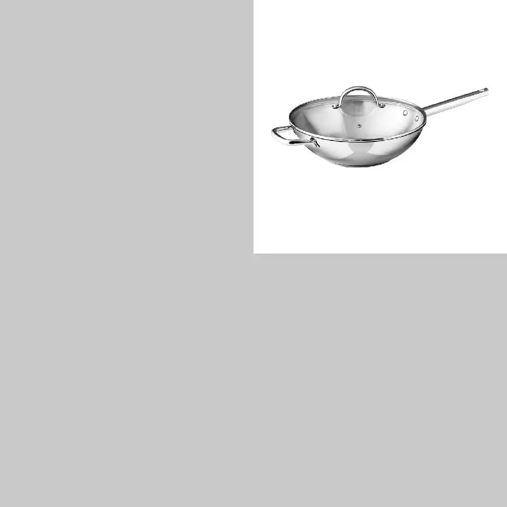 "Enjoy a Professional Mealtime with Elegant Polished 12" Bergner Stainless Steel Stir Fry and Vented Glass Lid with Helper Handl
"Enjoy a Professional Mealtime with Elegant Polished 12" Bergner Stainless Steel Stir Fry and Vented Glass Lid with Helper Handl