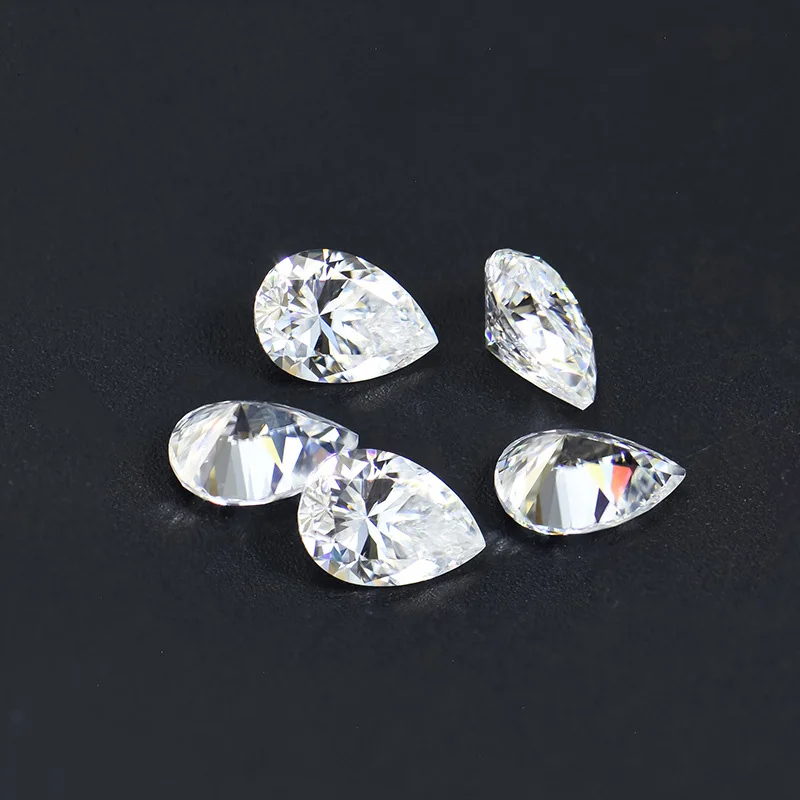 

Натуральные камни муассанита VVS1 0,1-5 карат, D-цвет, огранка грушевидной огранки, сертифицированный бриллиантовый Муассанит, тестер для бижут...