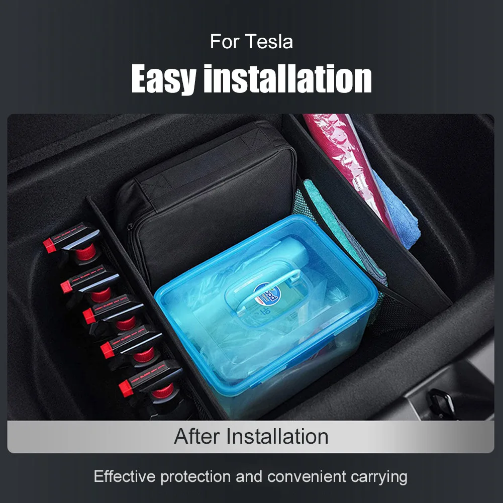 For Tesla Model 3 Model Y Car Rear Trunk Organizer 43x27cm Storage Box Divider with Mesh Pocket Sub Trunk Auto Accessories
For Tesla Model 3 Model Y Car Rear Trunk Organizer 43x27cm Storage Box Divider with Mesh Pocket Sub Trunk Auto Accessories