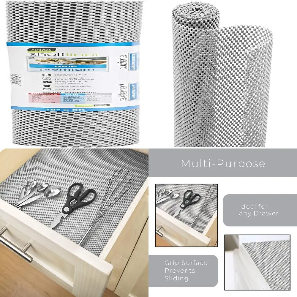 Mat Premium Gray Cool Grip Kitchen Cabinet Drawer 12" x 20' Non-Adhesive Liner Mat for Removable Liners Durable Protection
Mat Premium Gray Cool Grip Kitchen Cabinet Drawer 12" x 20' Non-Adhesive Liner Mat for Removable Liners Durable Protection