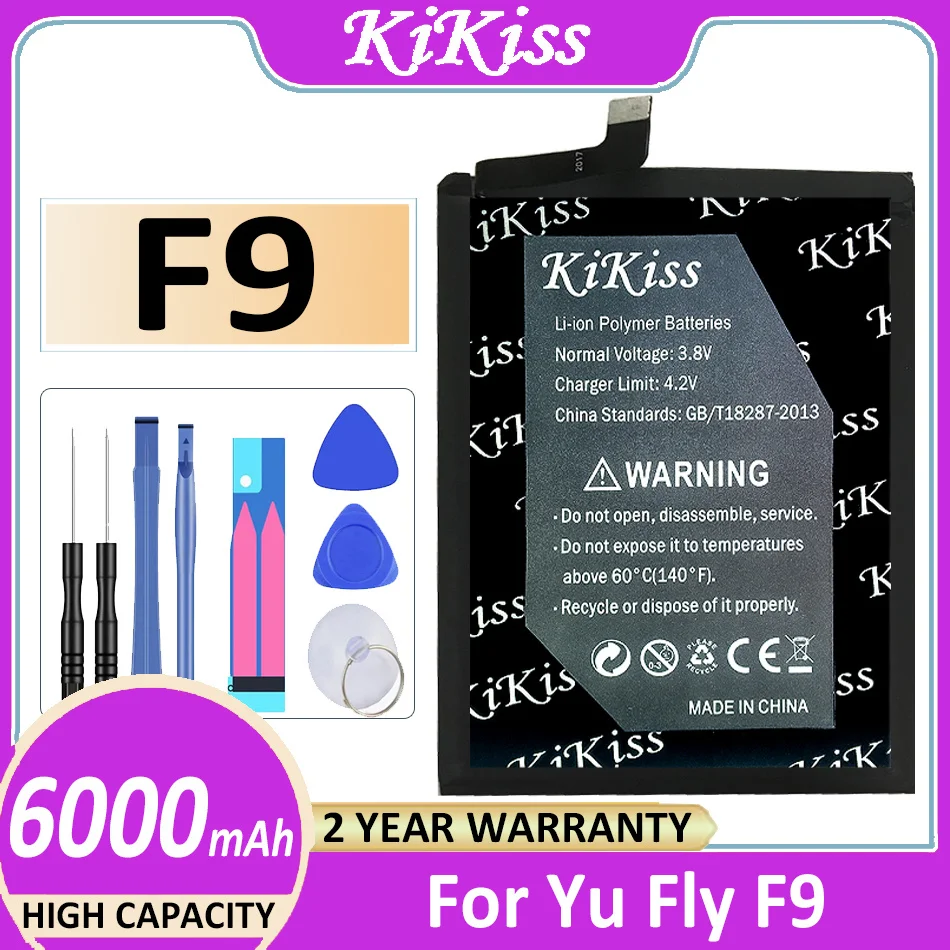 Оригинальный мощный аккумулятор KiKiss 6000 мАч F 9 для Yu Fly F9 TY001/JKCW Bateria
Оригинальный мощный аккумулятор KiKiss 6000 мАч F 9 для Yu Fly F9 TY001/JKCW Bateria